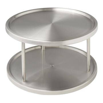 WENKO 2335100 - Carusel pentru dulap 26,5 x 15,5 cm, inox/argintiu