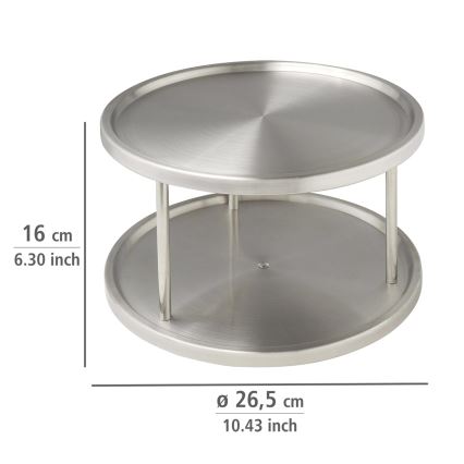 WENKO 2335100 - Carusel pentru dulap 26,5 x 15,5 cm, inox/argintiu