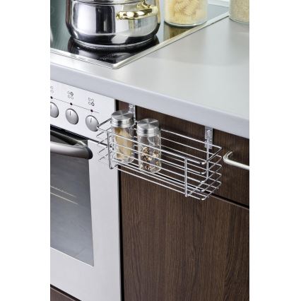 WENKO 2344100 - Coș SLIM, 24 x 11,5 cm, crom lucios/negru