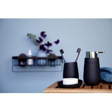 WENKO 23651800 - Suport pentru periuțe de dinți BADI 8x11 cm negru