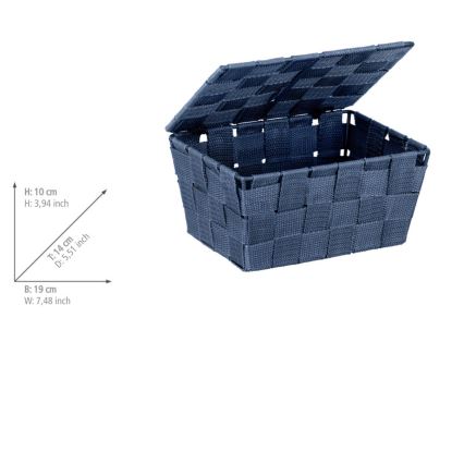 WENKO 23786100 - Coș ADRIA, 19 x 14 cm, albastru