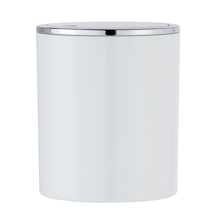 WENKO 23930100 - Coș INCA, 14 x 16,8 cm, alb/crom lucios