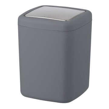 WENKO 23979100 - Coș de gunoi BARCELONA 15x20 cm antracit/crom lucios