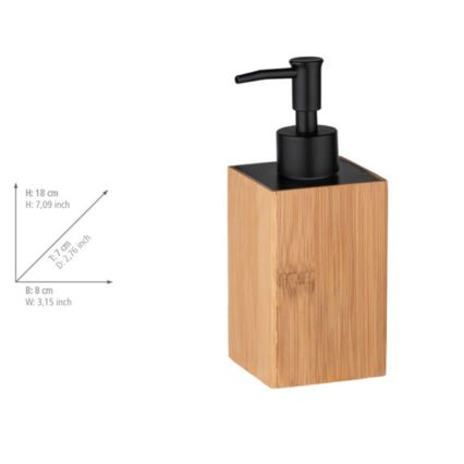 WENKO 23984100 - Dozator de săpun PADUA, 210 ml, maro/negru