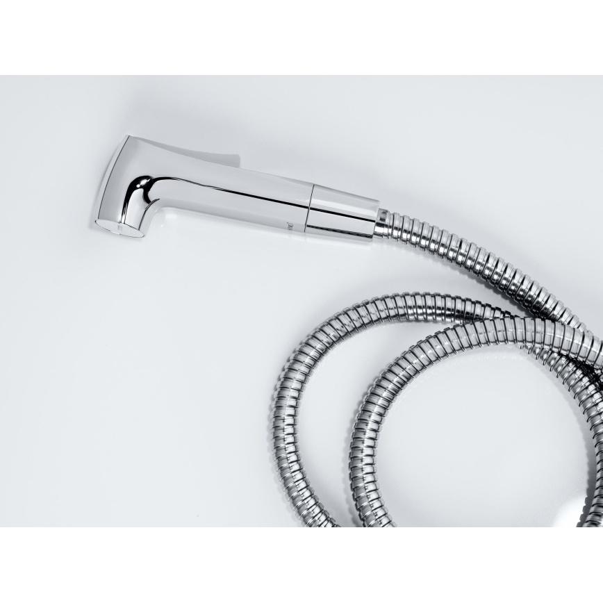 WENKO 23999100 - Set pentru bideu cu sistem de economisire a apei, 12x7 cm, crom lucios/argintiu