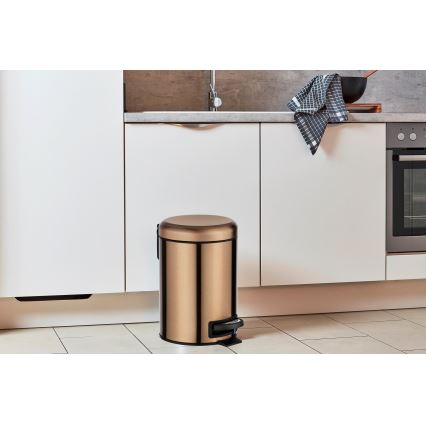 WENKO 24036100 - Coș LEMAN 17x25 cm inox/cupru/negru