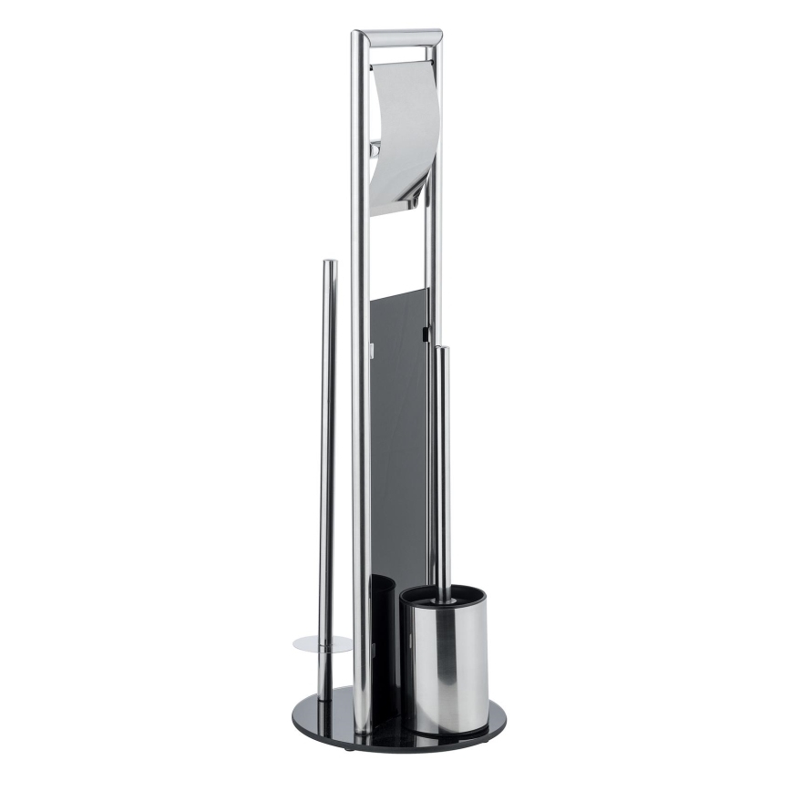 WENKO 24075800 - Set WC RAVINA, 20x707 cm, inox/argintiu/negru