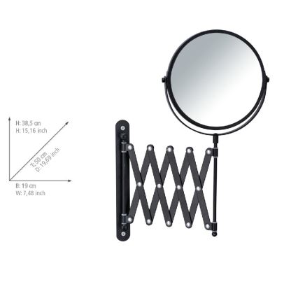 WENKO 24100100 - Oglindă EXCLUSIVE 219 x 373,9 cm, neagră