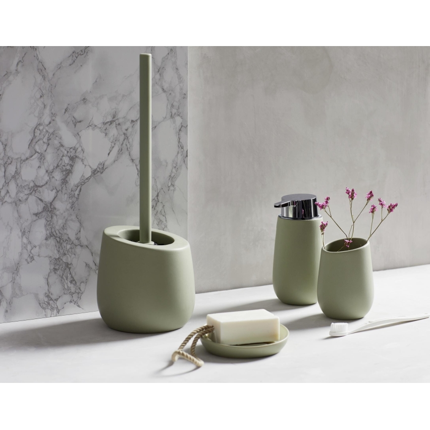 WENKO 24120100 - Perie WC BADI, 13,5 x 38 cm, verde