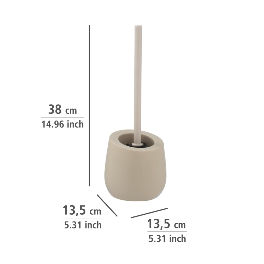 WENKO 24136100 - Perie pentru WC BADI, 13,5 x 38 cm, bej