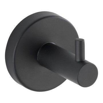 WENKO 24232100 - Cârlig BOSIO BLACK 5,5 x 5,5 cm, din oțel inoxidabil, argintiu
