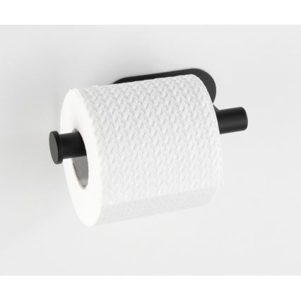 WENKO 24287100 - Suport pentru hârtie igienică TURBO-LOC OREA BLACK, inox/negru, 16 x 7 cm
