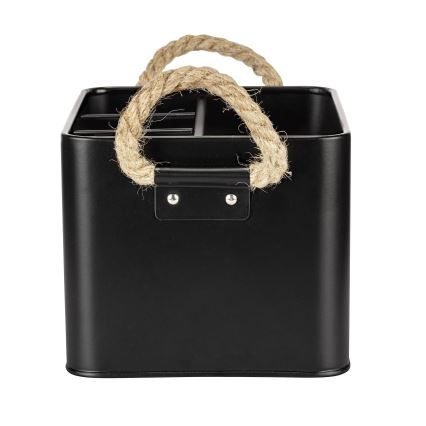 WENKO 24328100 - Cutie de depozitare GARA 19x13 cm neagră