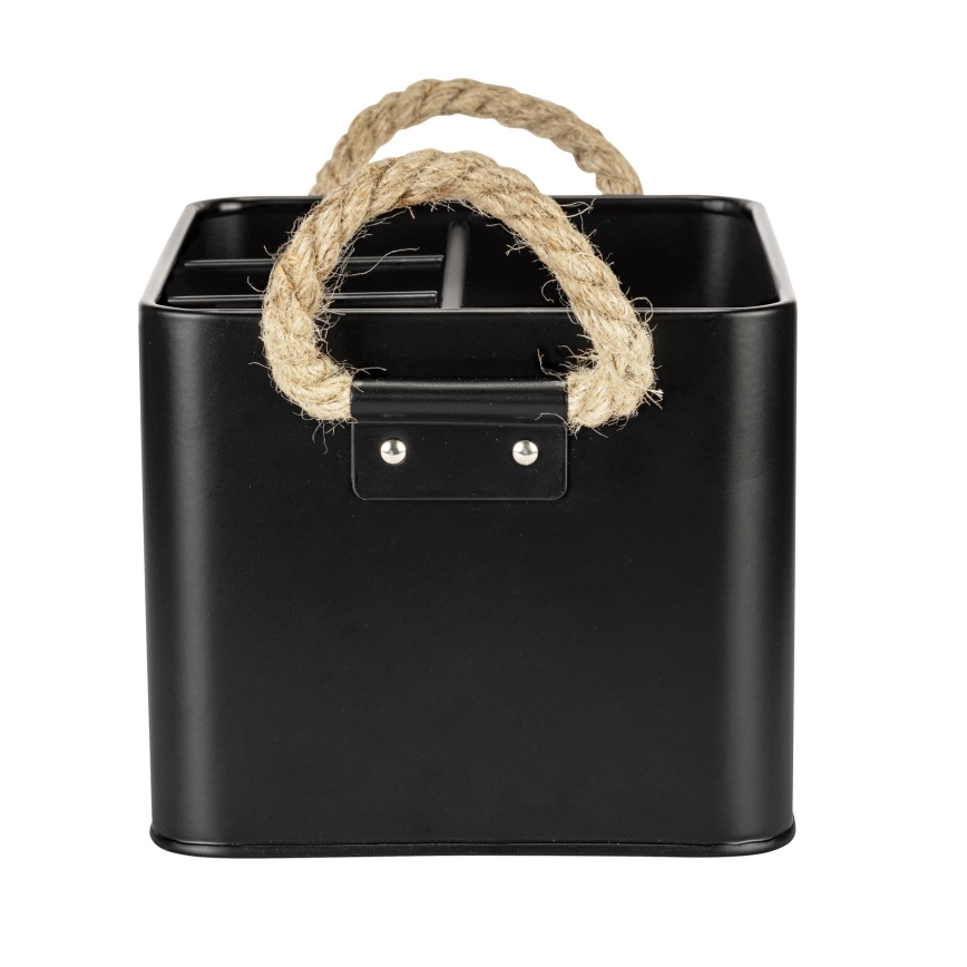 WENKO 24328100 - Cutie de depozitare GARA 19x13 cm neagră