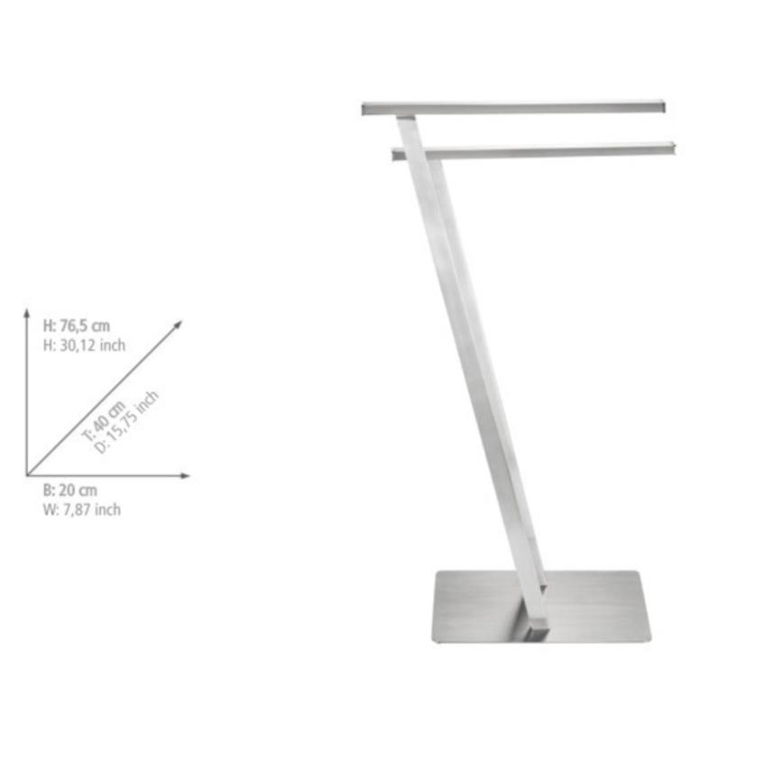 WENKO 24397100 - Suport pentru prosoape LIRIO 20x76,5 cm inox/satinat