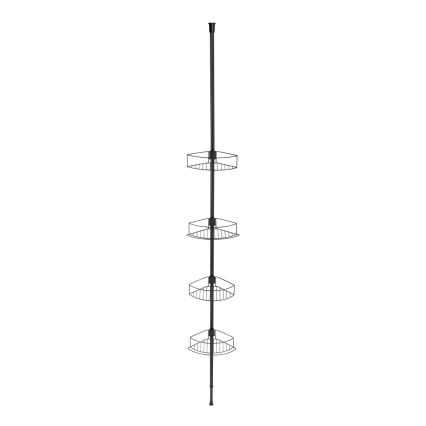 WENKO 24568100 - Poliță de colț DOLCEDO, 31 x 230 cm, inox/negru