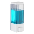 WENKO 24594100 - Dozator de săpun ISTRES, 320 ml, alb/transparent