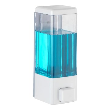 WENKO 24594100 - Dozator de săpun ISTRES, 320 ml, alb/transparent
