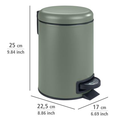 WENKO 24636100 - Coș LEMAN 17x25 cm verde/negru