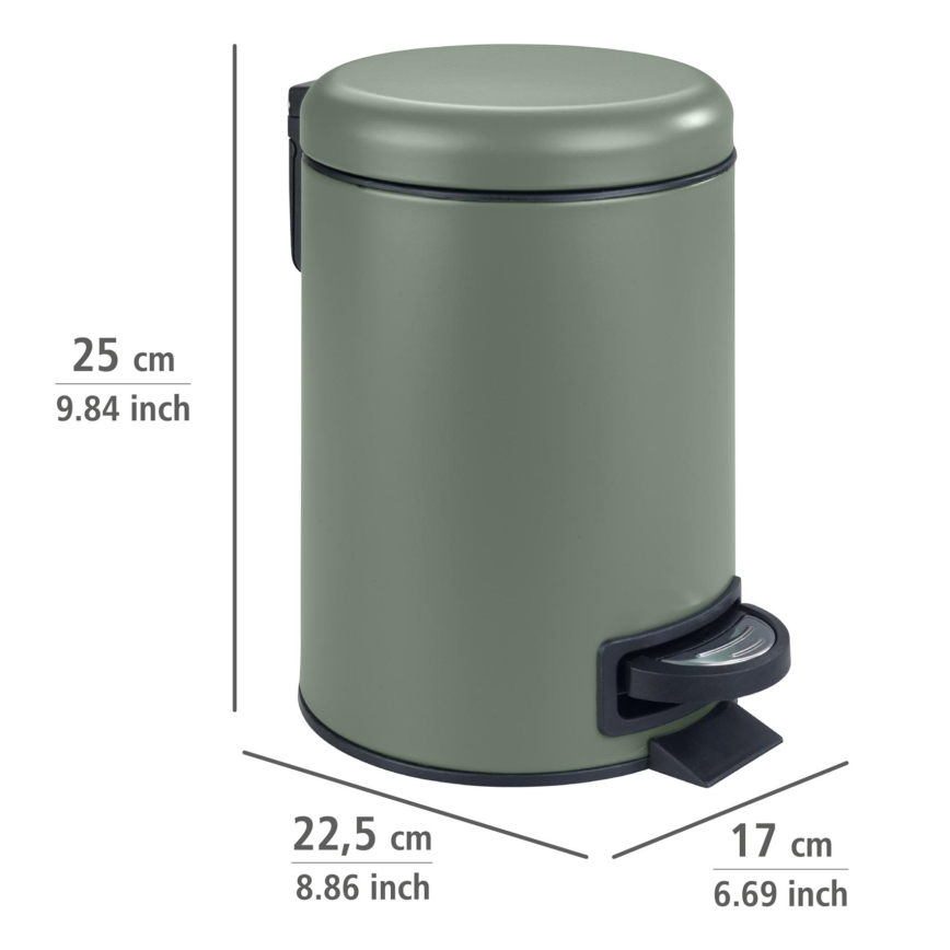 WENKO 24636100 - Coș LEMAN 17x25 cm verde/negru