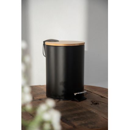 WENKO 24696100 - Coș TORTONA 17x21 cm negru/maro