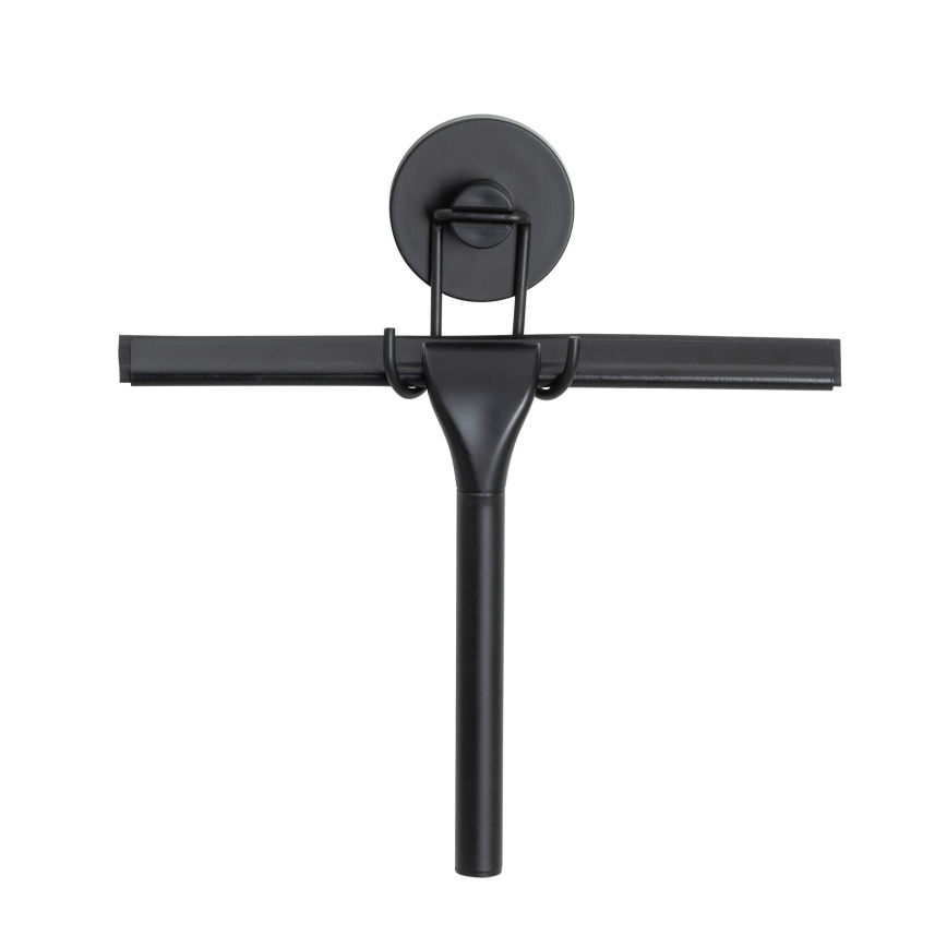 WENKO 24731100 - Racletă pentru duș VACUUM-LOC, rotundă, 24,5 x 25 cm, neagră