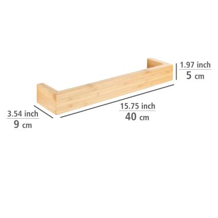 WENKO 24741100 - Suport prosoape BAMBUSA 40 x 9 cm, maro
