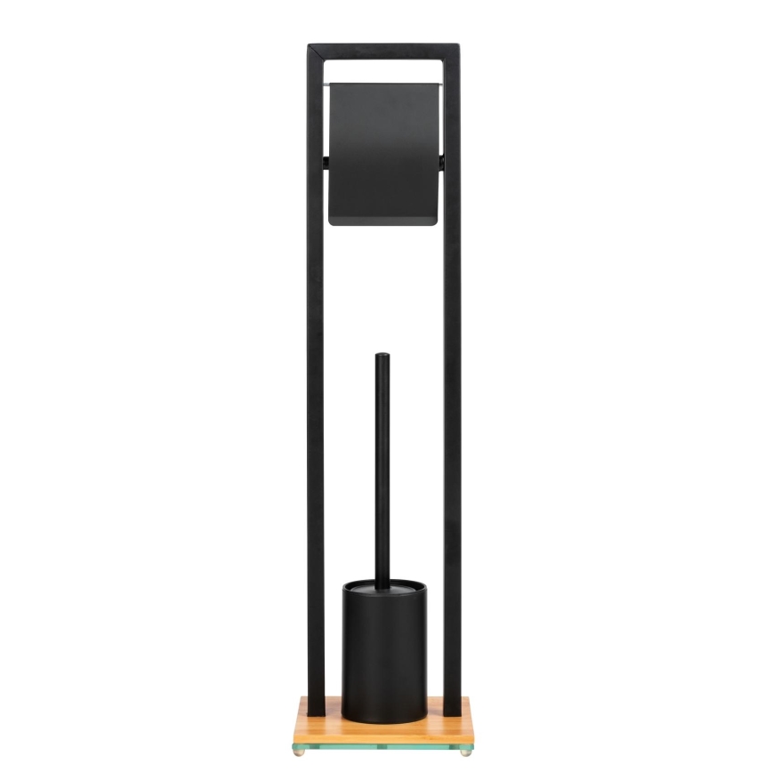 WENKO 24751100 - Set WC Bambus 18 x 72,5 cm, negru/maro