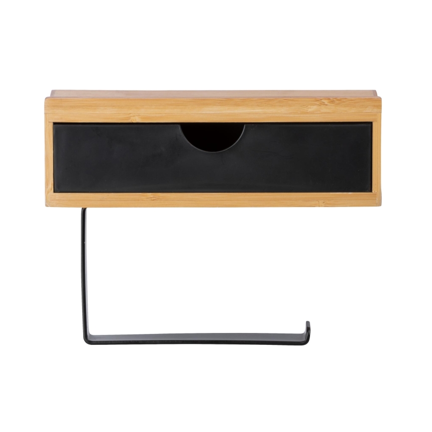 WENKO 24754100 - Suport pentru hârtie igienică BAMBUSA 18,5x14 cm maro/negru