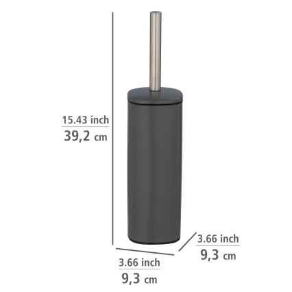 WENKO 24777100 - Set WC ALASSIO 9,3 x 39,2 cm inox/gri