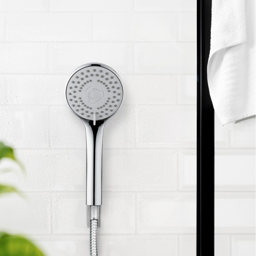 WENKO 24918100 - Cap de duș BASIC LINE 9,5 x 9,5 cm, crom lucios/argintiu