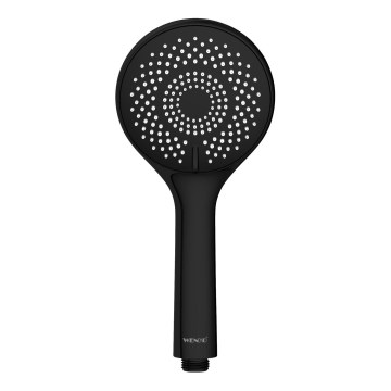 WENKO 24924100 - Cap de duș 11x11 cm cu sistem de economisire a apei, negru