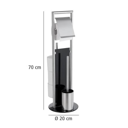 WENKO 24981800 - Set WC RAVINA, 20 x 70 cm, inox/argintiu
