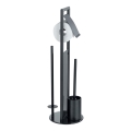 WENKO 24982800 - Set WC RAVINA 20x70 cm inox/negru