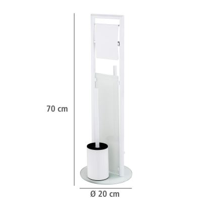 WENKO 24983800 - Set pentru WC RAVINA, 20 x 70 cm, inox/alb