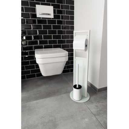 WENKO 24983800 - Set pentru WC RAVINA, 20 x 70 cm, inox/alb