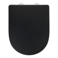 WENKO 24989100 - Capac WC EXCLUSIVE 36,5x45 cm negru/argintiu
