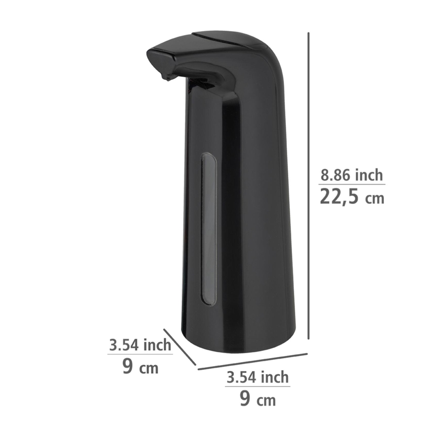 WENKO 25097100 - Dozator de săpun LARINO, 9 x 21,5 cm, negru