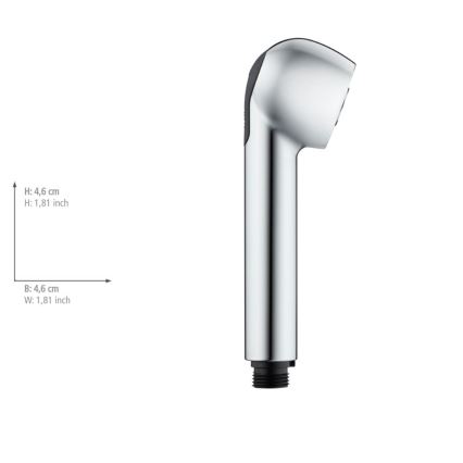 WENKO 25118100 - Cap de duș, Sistem de economisire a apei, 4,6 x 4,6 cm, cromat