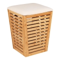 WENKO 25143100 - Coș pentru rufe BAMBUSA 40x56 cm maro