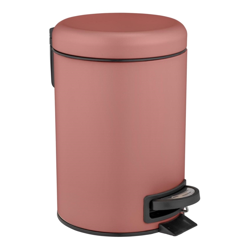 WENKO 25155100 - Coș de gunoi LEMAN 17x25 cm roz/negru