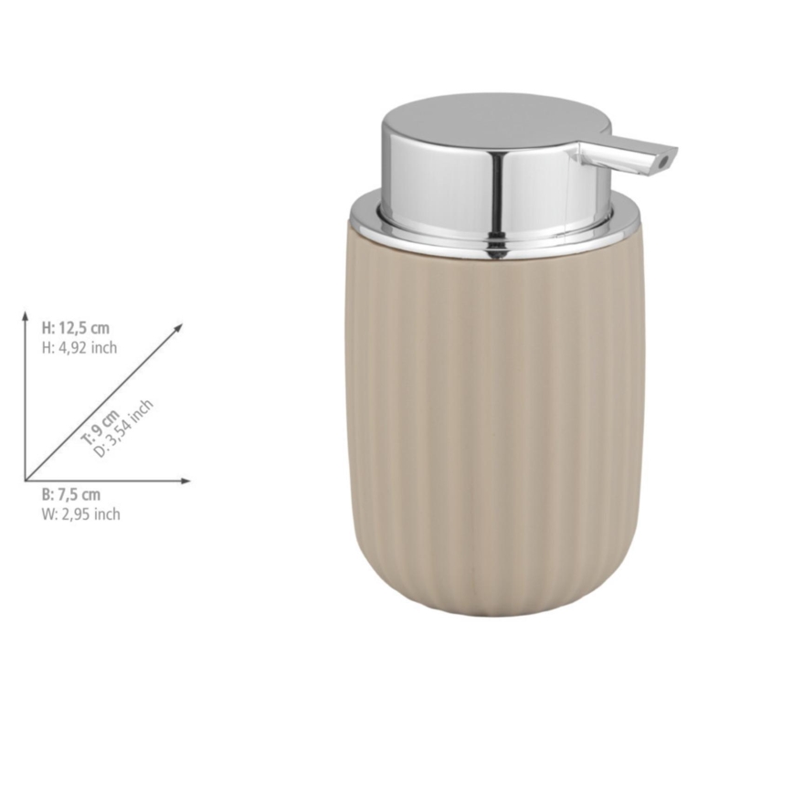 WENKO 25184100 - Dozator de săpun AGROPOLI, 250 ml, bej