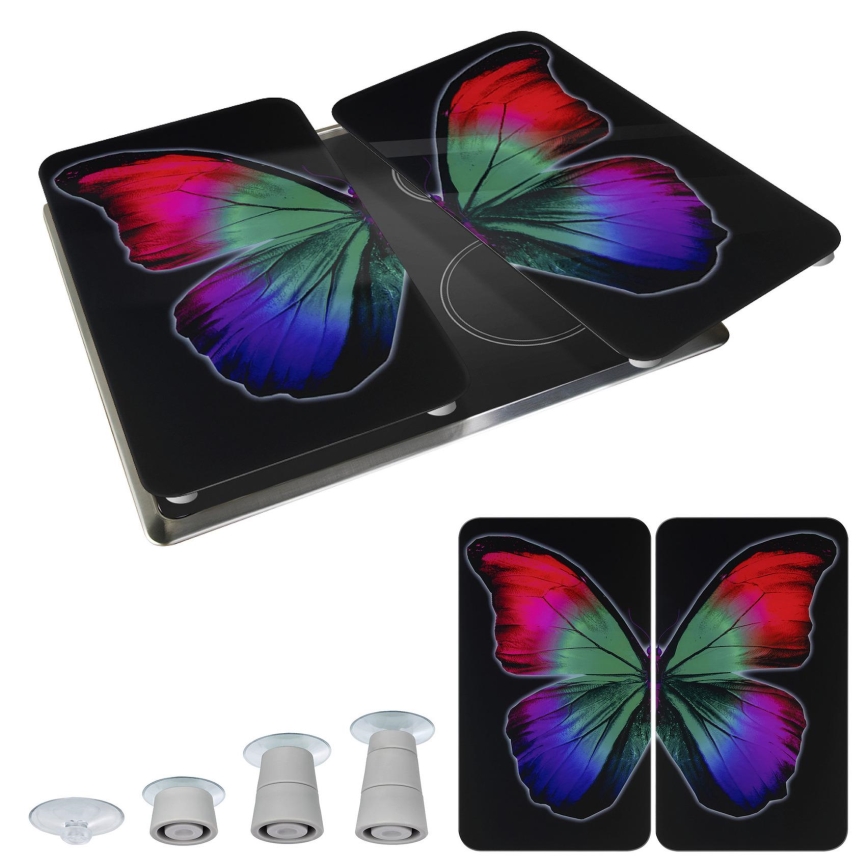 WENKO 2521474500 - Placă de acoperire ABDECKPLATTE - GRAFIK 30 x 52 cm, multicolor