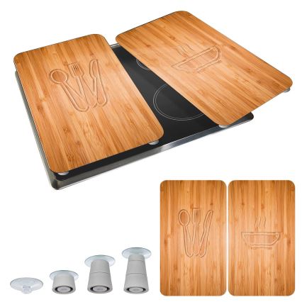 WENKO 2521497100 - Capac pentru aragaz 52x30 cm multicolor/gri/transparent