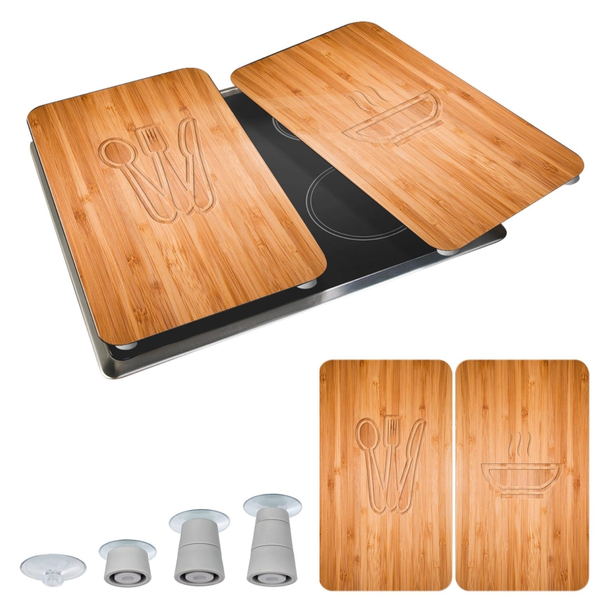 WENKO 2521497100 - Capac pentru aragaz 52x30 cm multicolor/gri/transparent