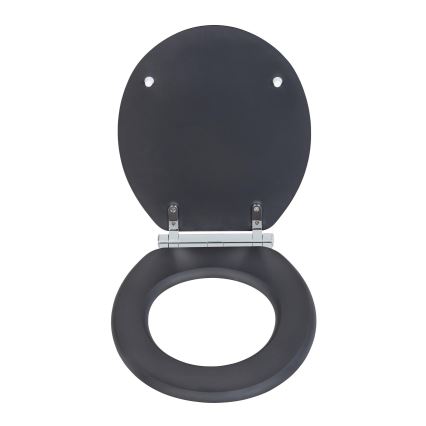 WENKO 25218100 - Capac WC MORRA, 35 x 42 cm, antracit/argintiu
