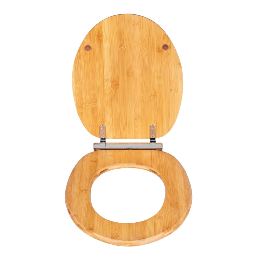 WENKO 25224100 - Capac WC BAMBOUSA, 34,5 x 40,5 cm, maro/argintiu