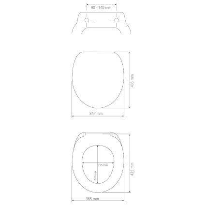 WENKO 25224100 - Capac WC BAMBOUSA, 34,5 x 40,5 cm, maro/argintiu
