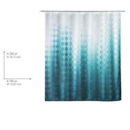 WENKO 25244100 - Perdea pentru duș TULLIN 180 x 200 cm, multicoloră
