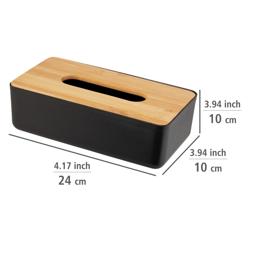 WENKO 25319100 - Cutie cosmetică ROTELLO 24x12,7 cm negru/maro